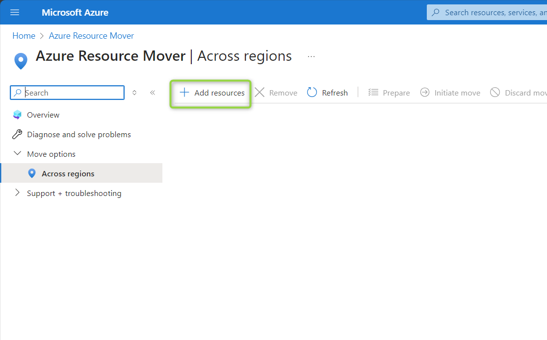 Azure Resource Mover Step 3