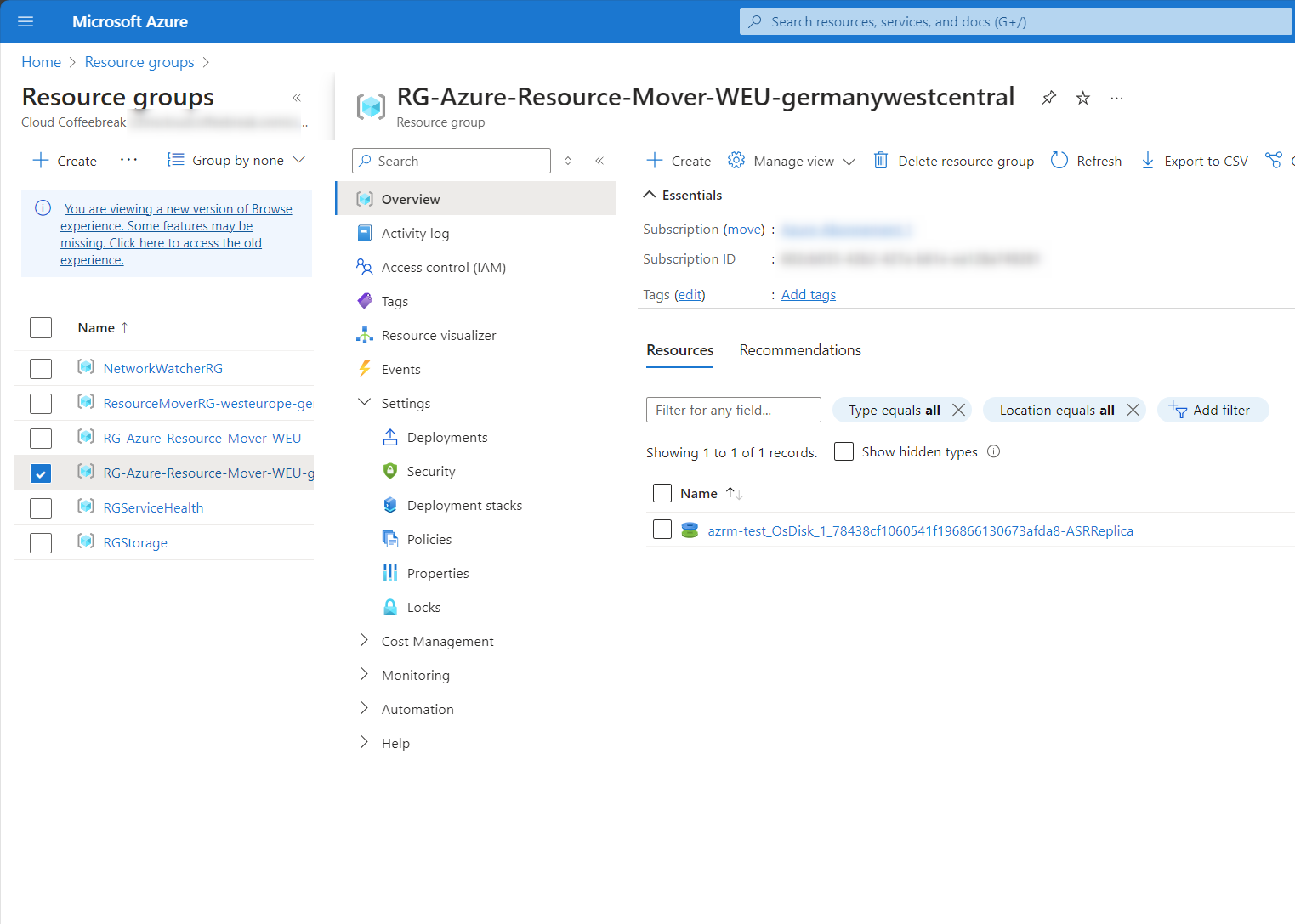 Azure Resource Mover Step 8